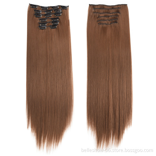 Xin Si  seamless  hair kinky synthetic natural hair kinky straight  clip in hair extensions